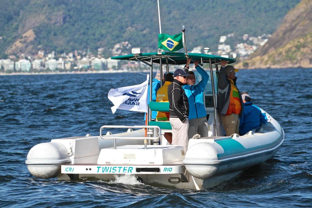 World Sailing on the water in Rio de Janeiro, on Day 6 - photo © Richard Gladwell <a target=